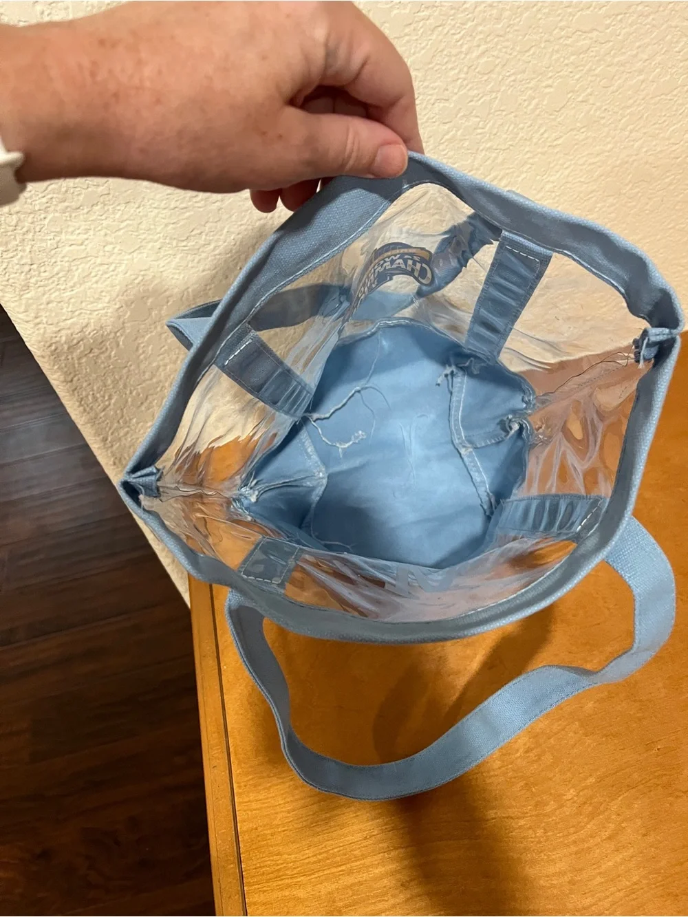 New, Never Used - Los Angeles Dodgers World Series Champions Clear Tote Bag